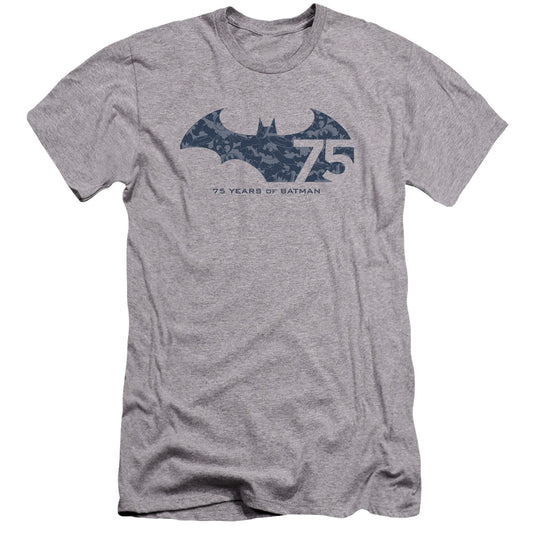 Batman - 75 Year Collage-premuim Canvas Adult Slim Fit 30/1 - Athletic Heather