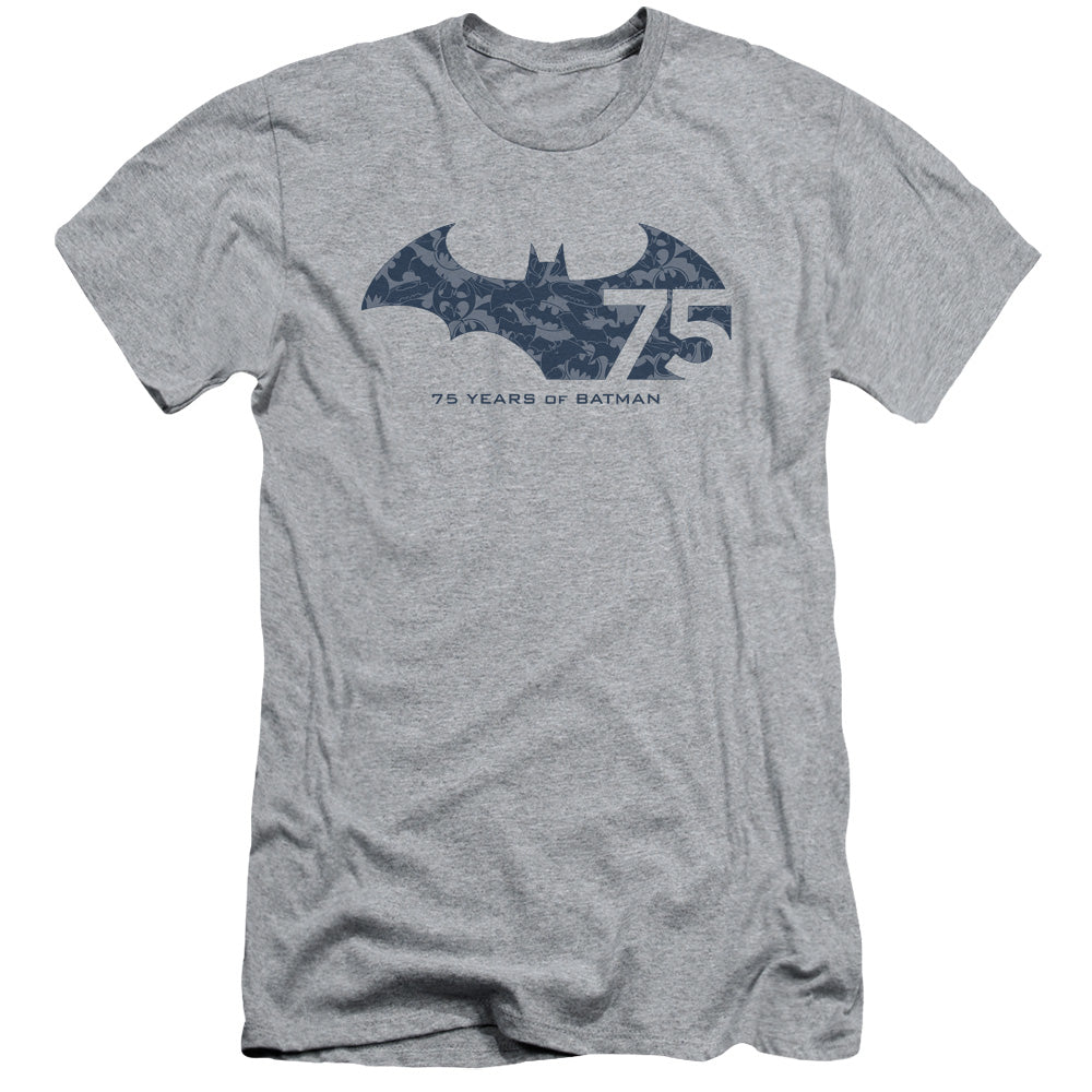 Batman - 75 Year Collage - Short Sleeve Adult 30/1 - Athletic Heather T-shirt