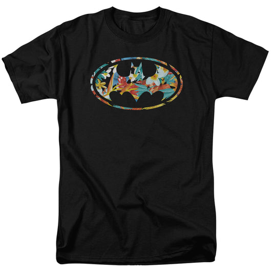 Batman - Hawaiian Bat - Short Sleeve Adult 18/1 - Black T-shirt