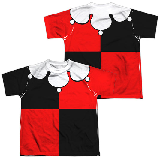 Bataman - Quinn Costume (Front/back Print) - Short Sleeve Youth Poly Crew - White T-shirt