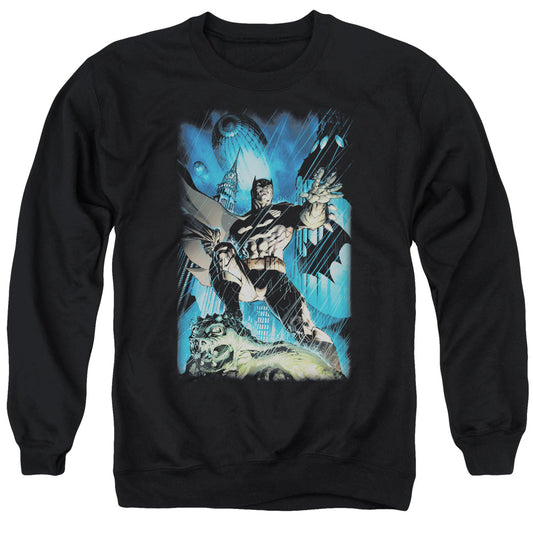 Batman Stormy Dark Knight - Adult Crewneck Sweatshirt - Black