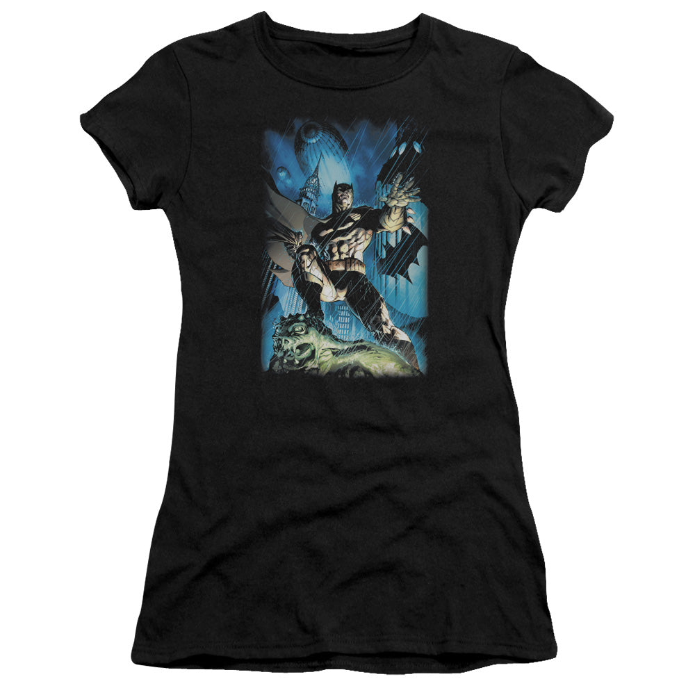 Batman - Stormy Dark Knight - Short Sleeve Junior Sheer - Black T-shirt