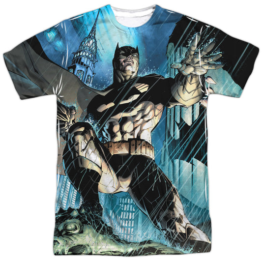 BATMAN RAINY ROOFTOP-S/S ADULT T-Shirt