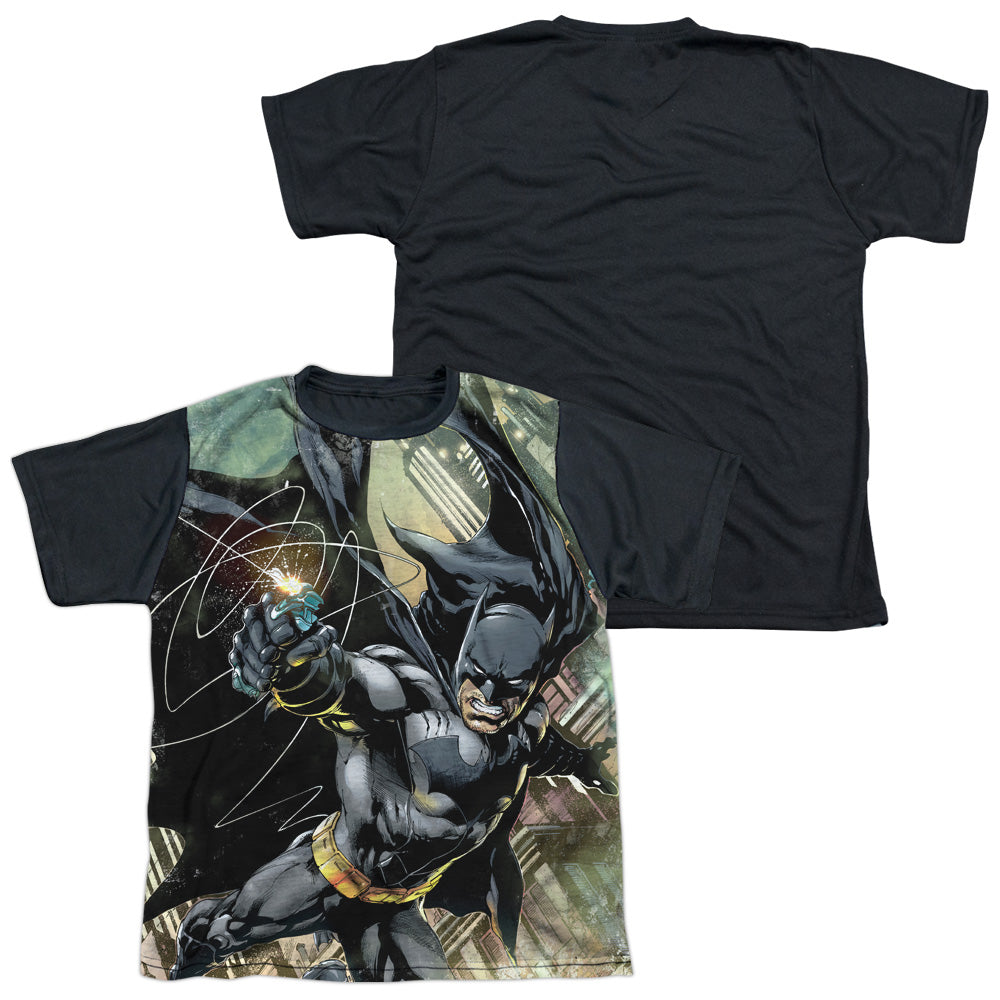 Batman - Catch - Short Sleeve Youth White Front Black Back   - White T-shirt