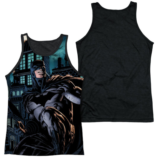 Batman - Coming For You - Adult Poly Tank Top Black Back - White