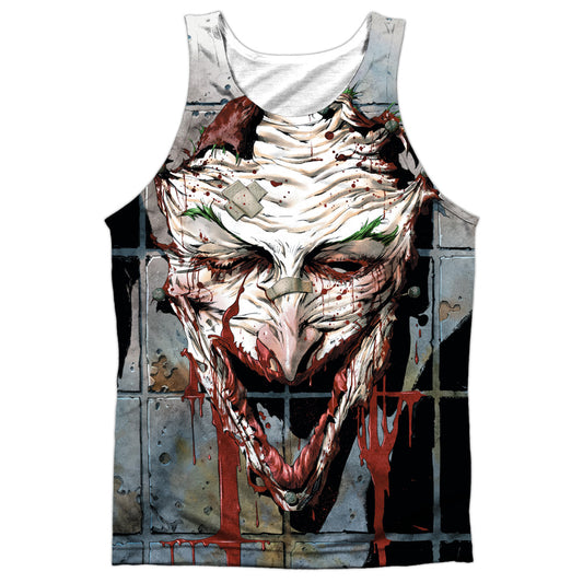 Batman - Smile - Adult 100% Poly Tank Top - White