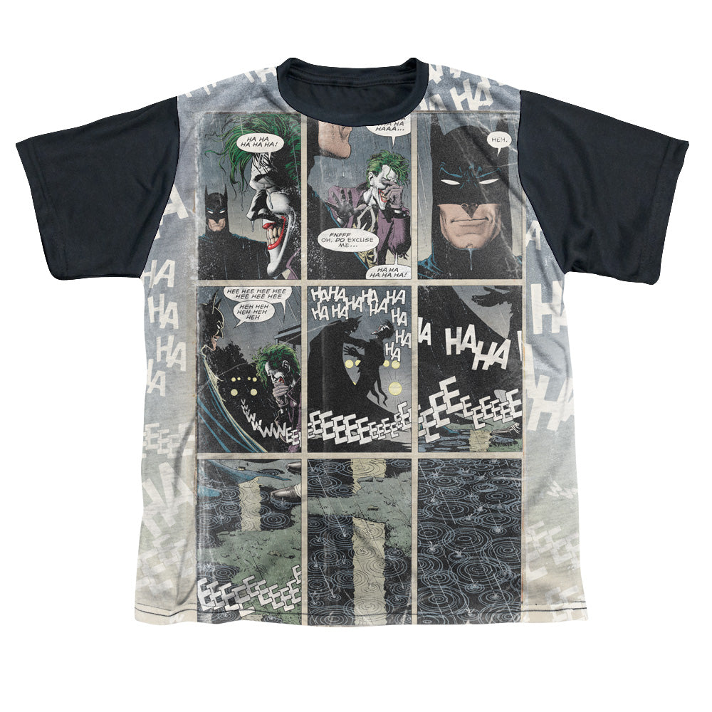 BATMAN LAST LAUGH-S/S YOUTH WHITE FRONT BLACK BACK T-Shirt