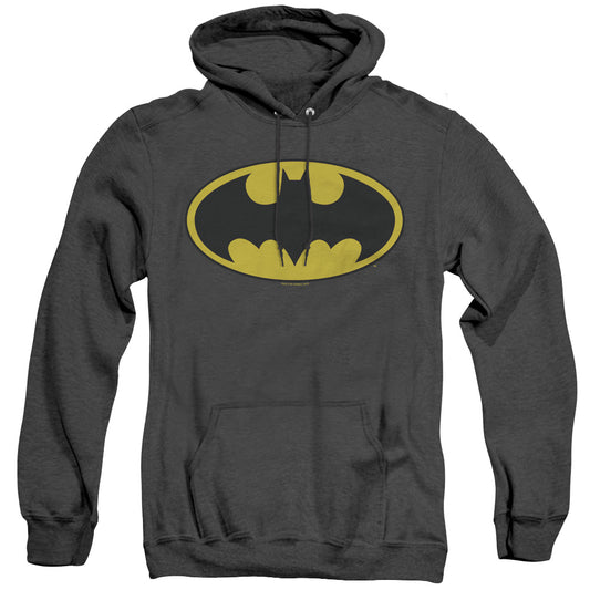 Batman - Classic Logo - Adult Heather Hoodie - Black