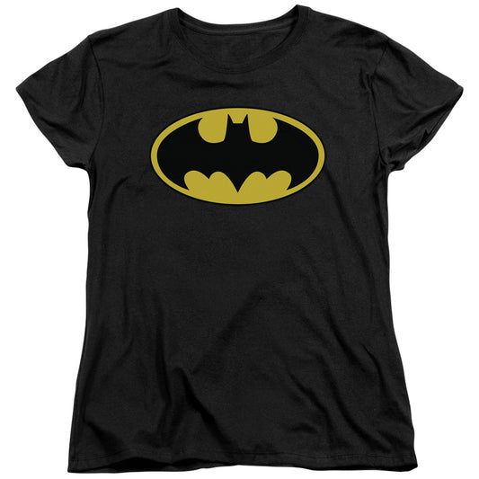 Batman - Classic Logo - Short Sleeve Women"s Tee - Black T-shirt