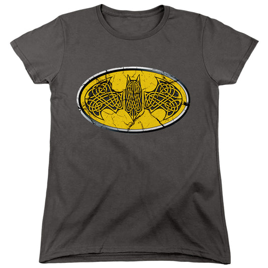 Batman - Celtic Shield - Short Sleeve Womens Tee - Charcoal T-shirt