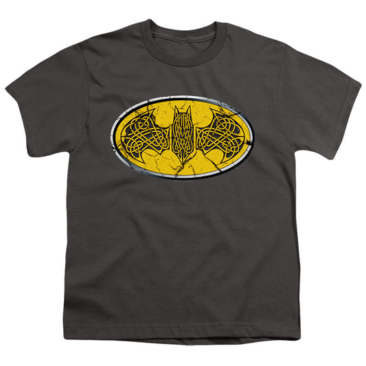 BATMAN CELTIC SHIELD - S/S YOUTH 18/1 - CHARCOAL T-Shirt