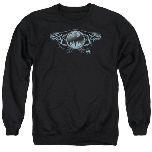 Batman - Two Gargoyles Logo - Adult Crewneck Sweatshirt - Black