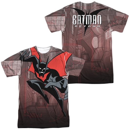 Batman Beyond - Bat Tech (Front/back Print) - Short Sleeve Adult Poly Crew - White T-shirt