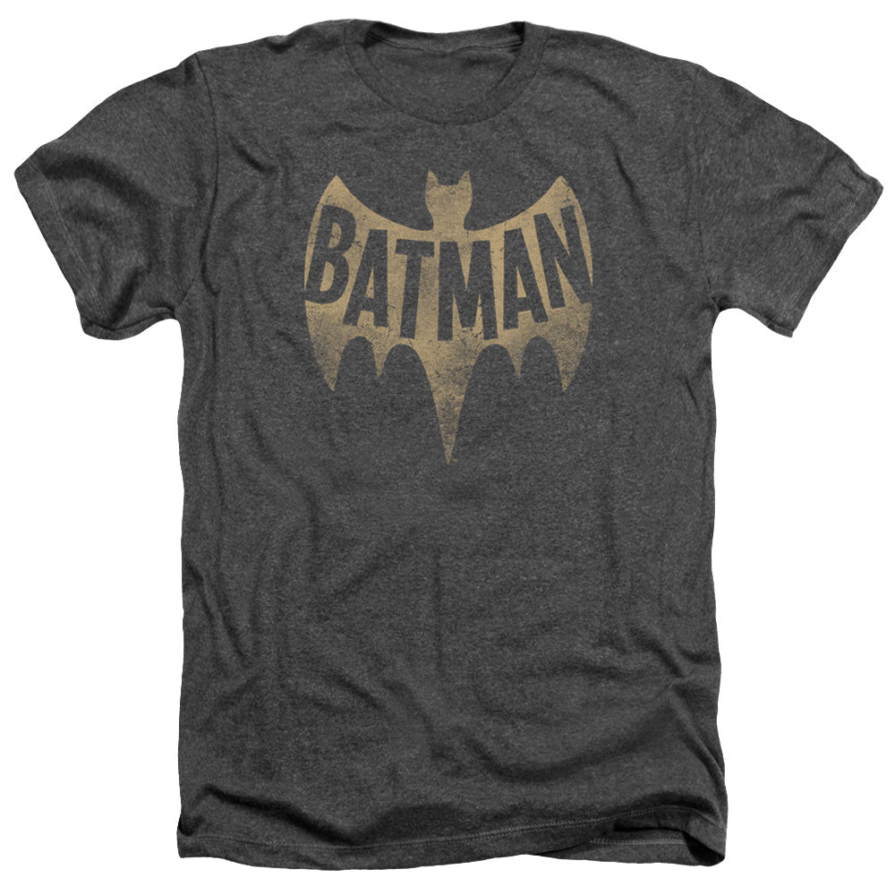 Batman Classic Tv - Vintage Logo - Adult Heather - Charcoal