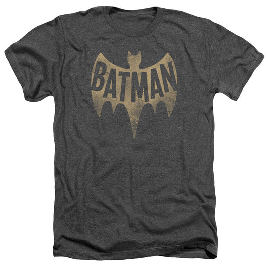 Batman Classic Tv - Vintage Logo - Adult Heather - Charcoal