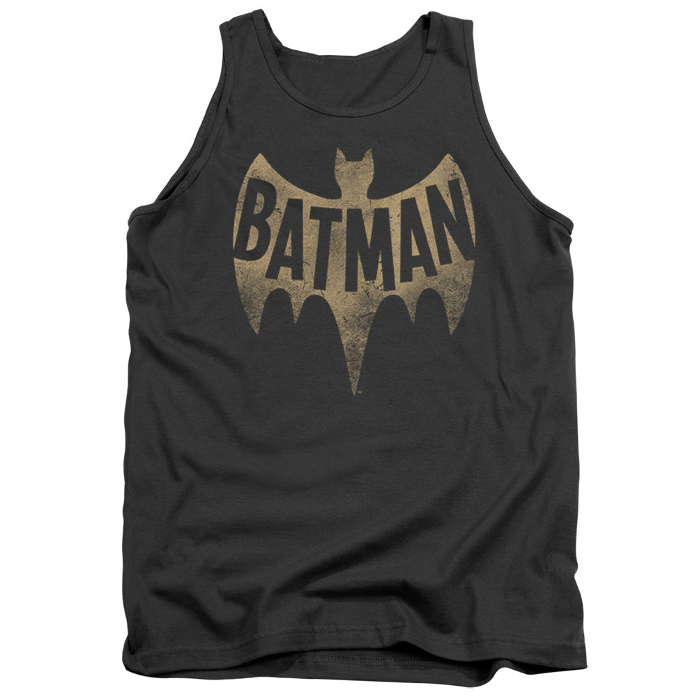 Batman Classic Tv - Vintage Logo - Adult Tank - Charcoal