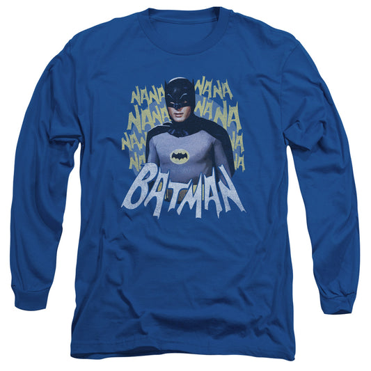 Batman Classic Tv - Theme Song - Long Sleeve Adult 18/1 - Royal Blue T-shirt