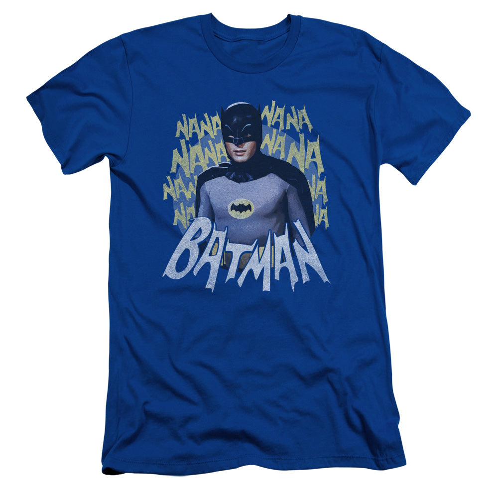Batman Classic Tv - Theme Song - Short Sleeve Adult 30/1 - Royal Blue T-shirt