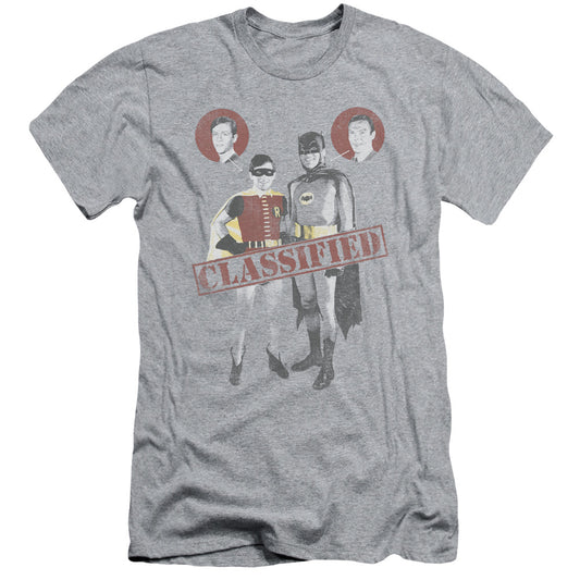 Batman Classic Tv - Classified - Short Sleeve Adult 30/1 - Athletic Heather T-shirt
