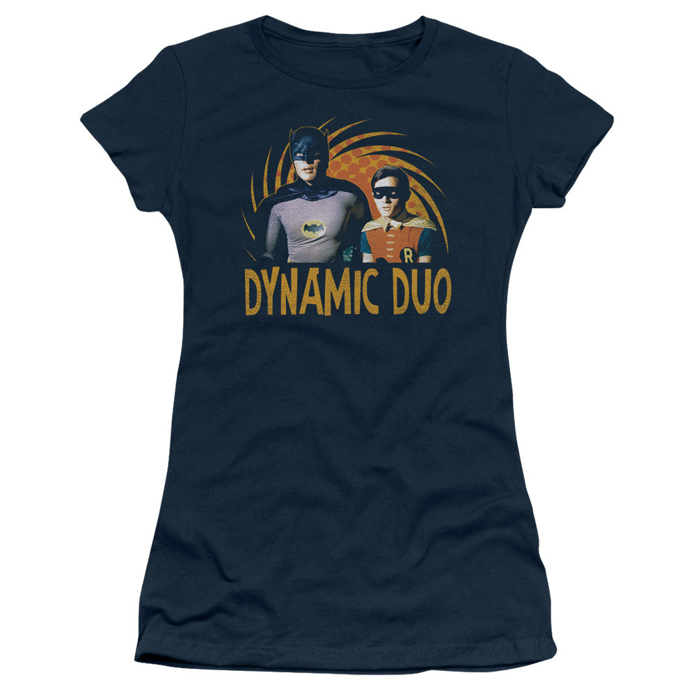 Batman Classic Tv - Dynamic - Short Sleeve Junior Sheer - Navy T-shirt