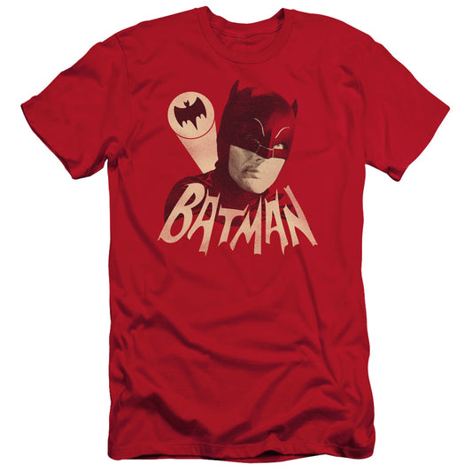 Batman Classic Tv - Bat Signal - Short Sleeve Adult 30/1 - Red T-shirt