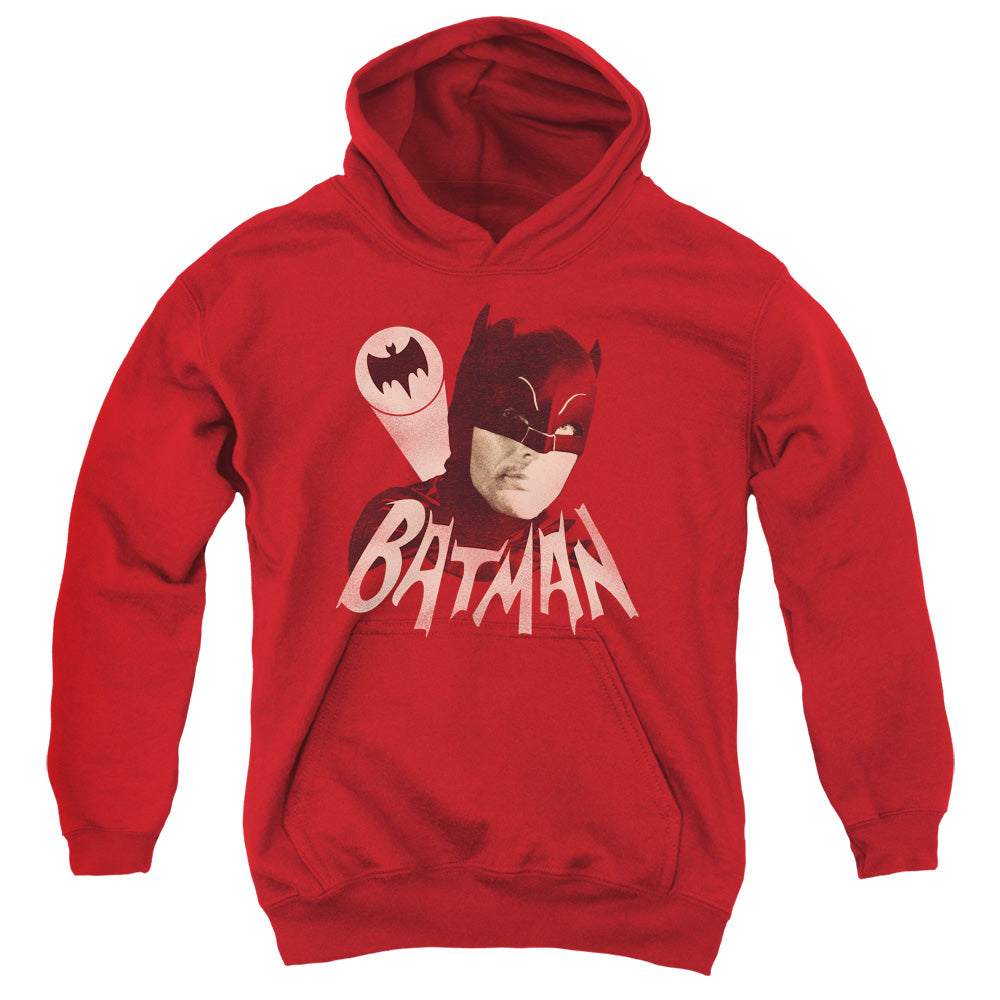 Batman Classic TV Bat Signal-youth Pull-over Hoodie - Red