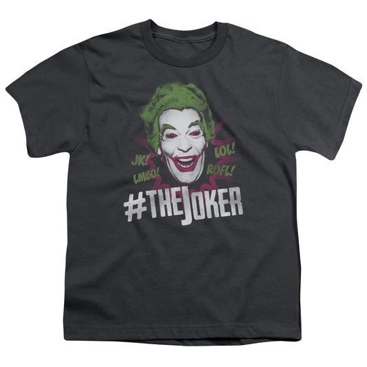 Batman Classic Tv - #joker - Short Sleeve Youth 18/1 - Charcoal T-shirt