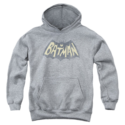Batman Classic Tv - Show Logo - Youth Pull-over Hoodie - Heather