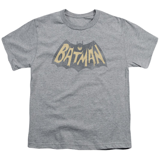Batman Classic Tv - Show Logo - Short Sleeve Youth 18/1 - Athletic Heather T-shirt