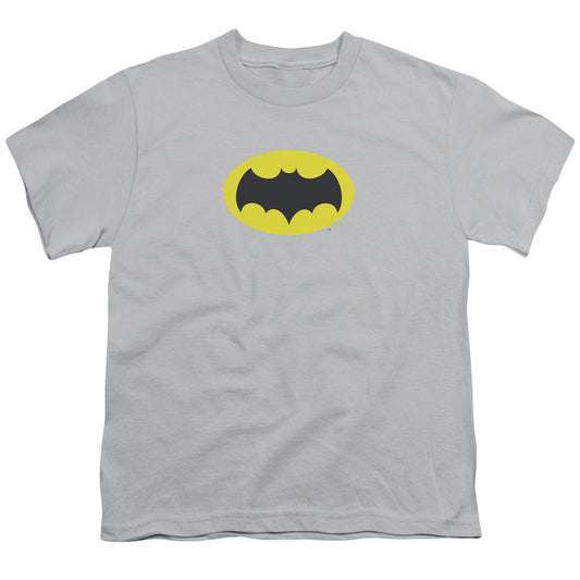Batman Classic Tv - Chest Logo - Short Sleeve Youth 18/1 - Silver T-shirt