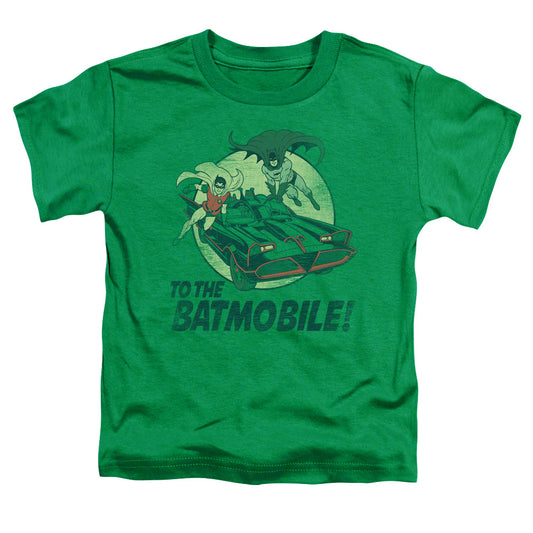 Batman Classic Tv - To The Batmobile - Short Sleeve Toddler Tee - Kelly Green T-shirt