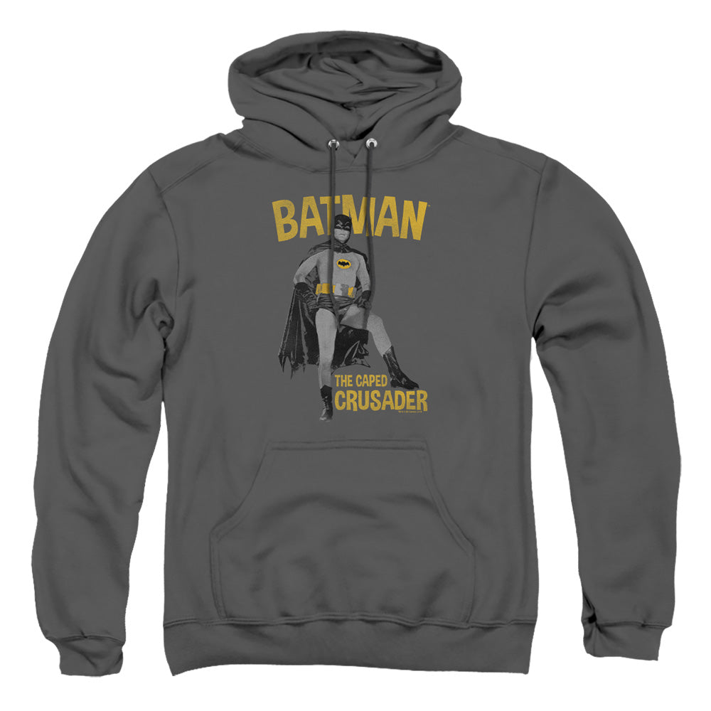Batman Classic Tv - Caped Crusader - Adult Pull-over Hoodie - Charcoal