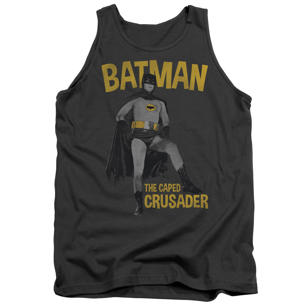 Batman Classic Tv - Caped Crusader - Adult Tank - Charcoal