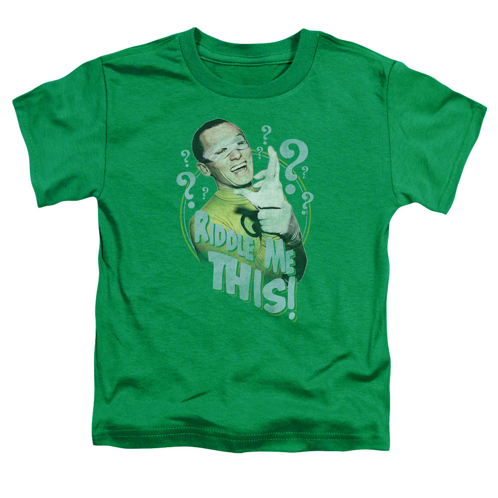 Batman Classic Tv - Riddle Me This - Short Sleeve Toddler Tee - Kelly Green T-shirt