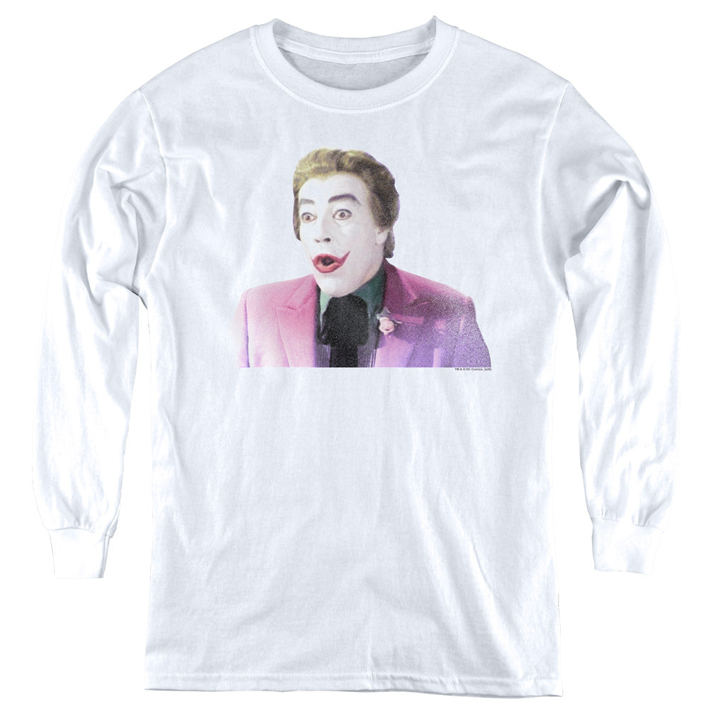 Batman Classic Tv - Thrilled - Youth Long Sleeve Tee - White