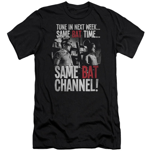 Batman Classic Tv - Bat Channel-premuim Canvas Adult Slim Fit 30/1 - Black