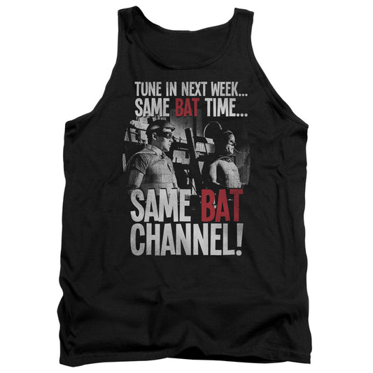 Batman Classic Tv - Bat Channel - Adult Tank - Black