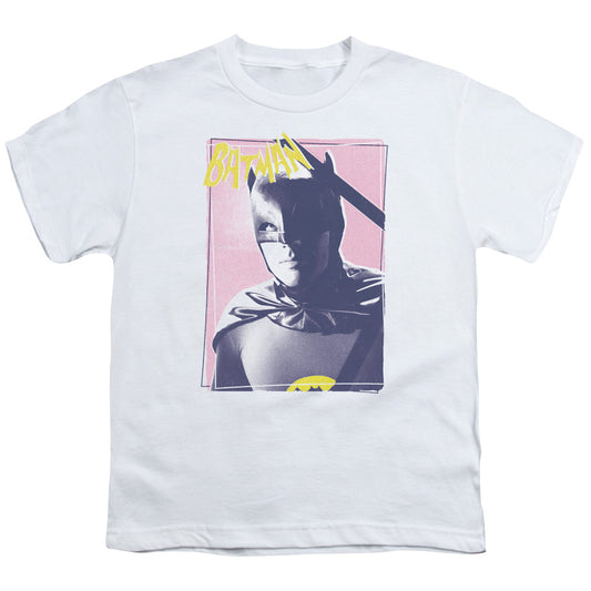 Batman Classic Tv - Wayne 80s - Short Sleeve Youth 18/1 - White T-shirt