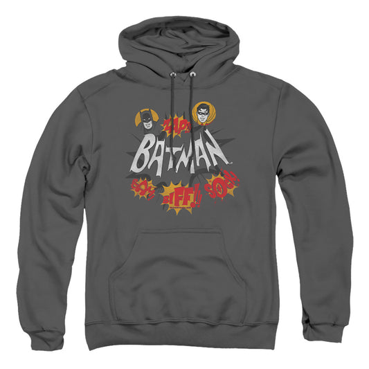 Batman Classic Tv - Sound Effects - Adult Pull-over Hoodie - Charcoal