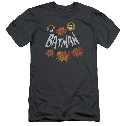 Batman Classic Tv - Sound Effects - Short Sleeve Adult 30/1 - Charcoal T-shirt