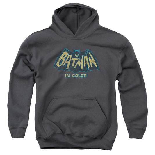 Batman Classic TV In Color-youth Pull-over Hoodie - Charcoal