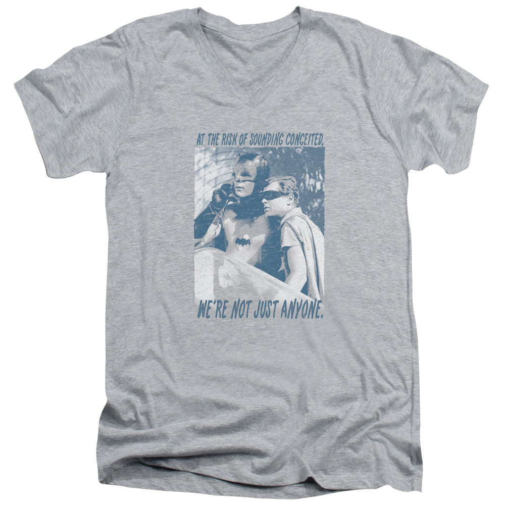 Batman Classic Tv - Boogie Nights - Short Sleeve Adult V-neck 30/1 - Athletic Heather T-shirt