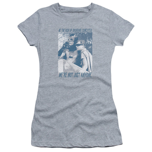 Batman Classic Tv - Boogie Nights - Short Sleeve Junior Sheer - Athletic Heather T-shirt