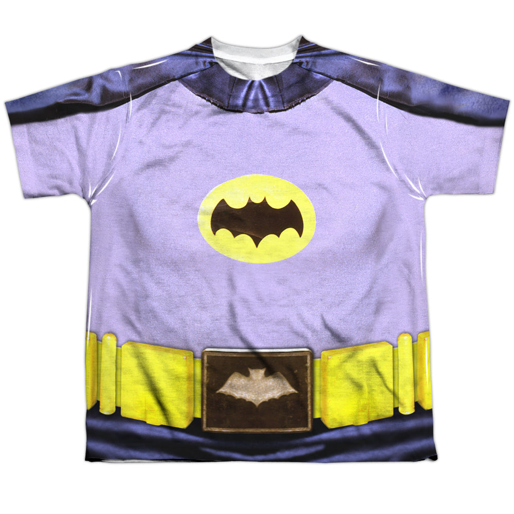 Batman Classic Tv - Batman Costume - Short Sleeve Youth Poly Crew - White T-shirt