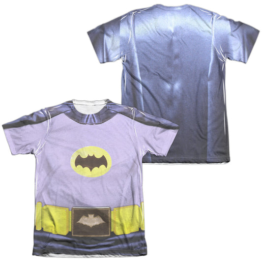 Batman Classic Tv - Batman Costume (Front/back Print) - Adult Poly/cotton Short Sleeve Tee - White T-shirt