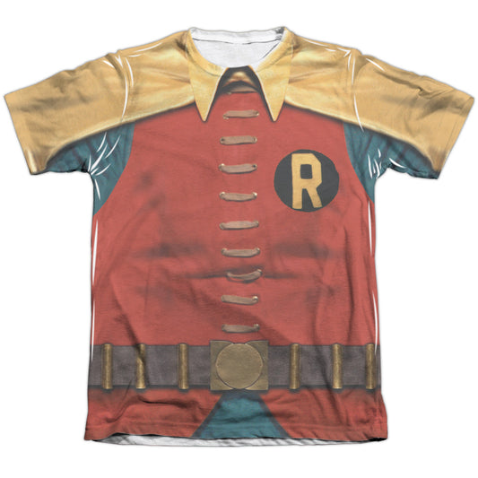 Batman Classic Tv - Robin Costume - Adult Poly/cotton Short Sleeve Tee - White T-shirt