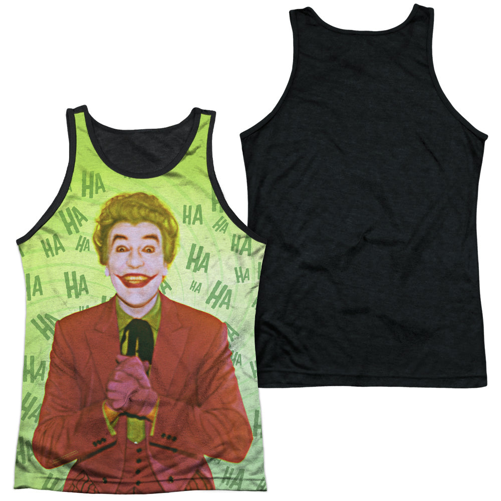 Batman Classic Tv - Jokes On You - Adult Poly Tank Top Black Back - White