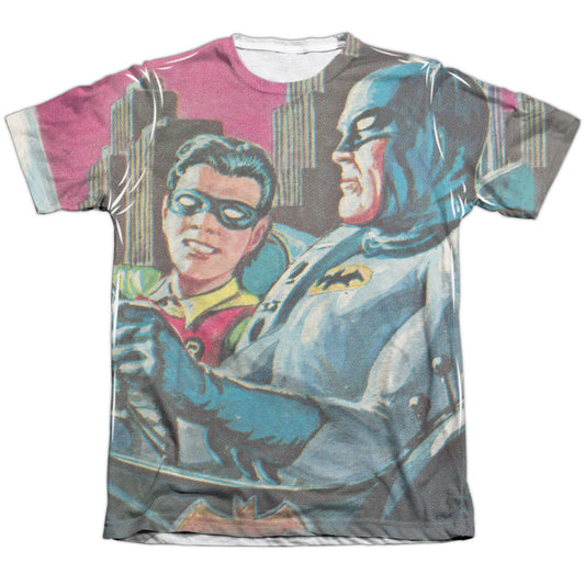 Batman Classic Tv - Bat Signal - Adult Poly/cotton Short Sleeve Tee - White T-shirt