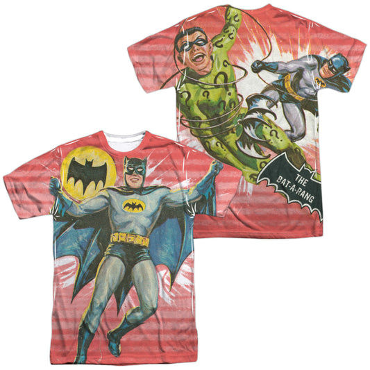 Batman Classic Tv - Wrong Question (Front/back Print) - Short Sleeve Adult Poly Crew - White T-shirt