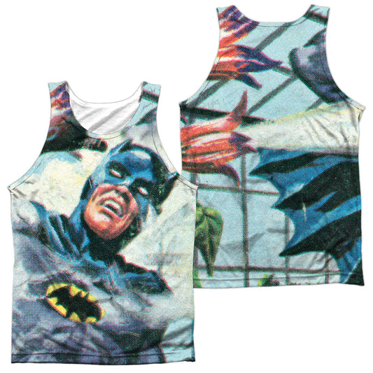 Batman Classic Tv - Foliage (Front/back Print) - Adult Poly Tank Top - White